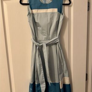 Boss Blue and White Midi Dress